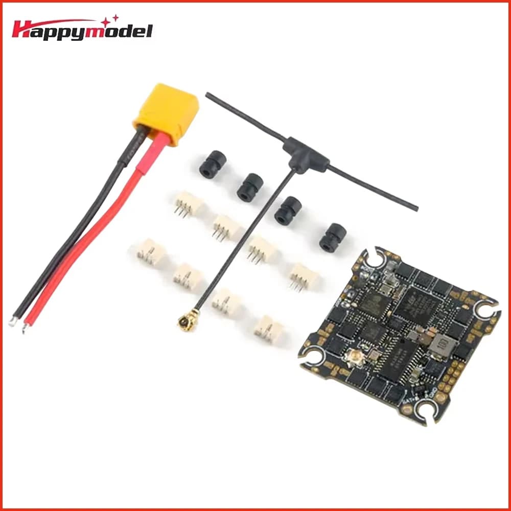 HappyModel CrazyF411 2-4S 2.4Ghz ELRS Betaflight Flight Controller 4in1 Blheli_s 20A ESC e Ricevitore CRSF per Droni FPV