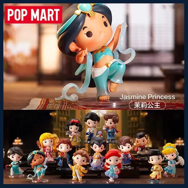POP MART Disney Princess Han Serie di costumi cinesi Scatola misteriosa autentica Scatola cieca Guess Bag Toys Doll Simpatici ornamenti per il desktop