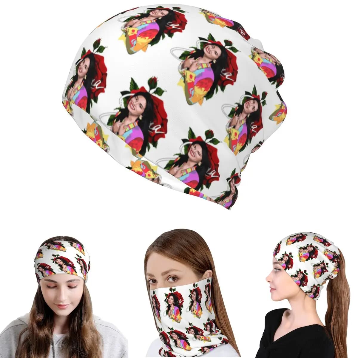 Selena Quintanilla Vintage Bandana Copricollo Maschera Sciarpa Maschera multiuso per il viso Cappello invernale unisex per adulti