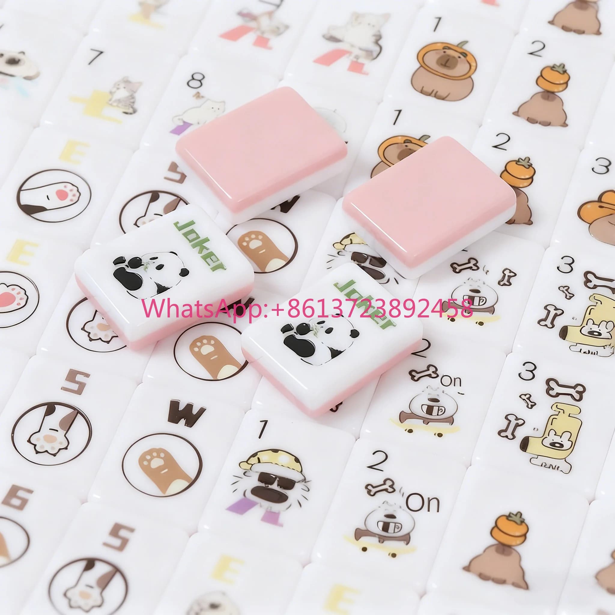 Advanced Custom Modern Luxury Acrylic Polyester Carving DIY American Mahjong Set for 4 Players Chess/Card Games Family
