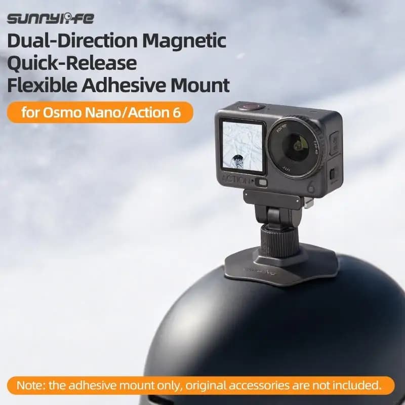 Compactly Adapter Mount for Action 6 Cameras Adhesive Base Adjustable Angles Design for Travel Recording 83CF