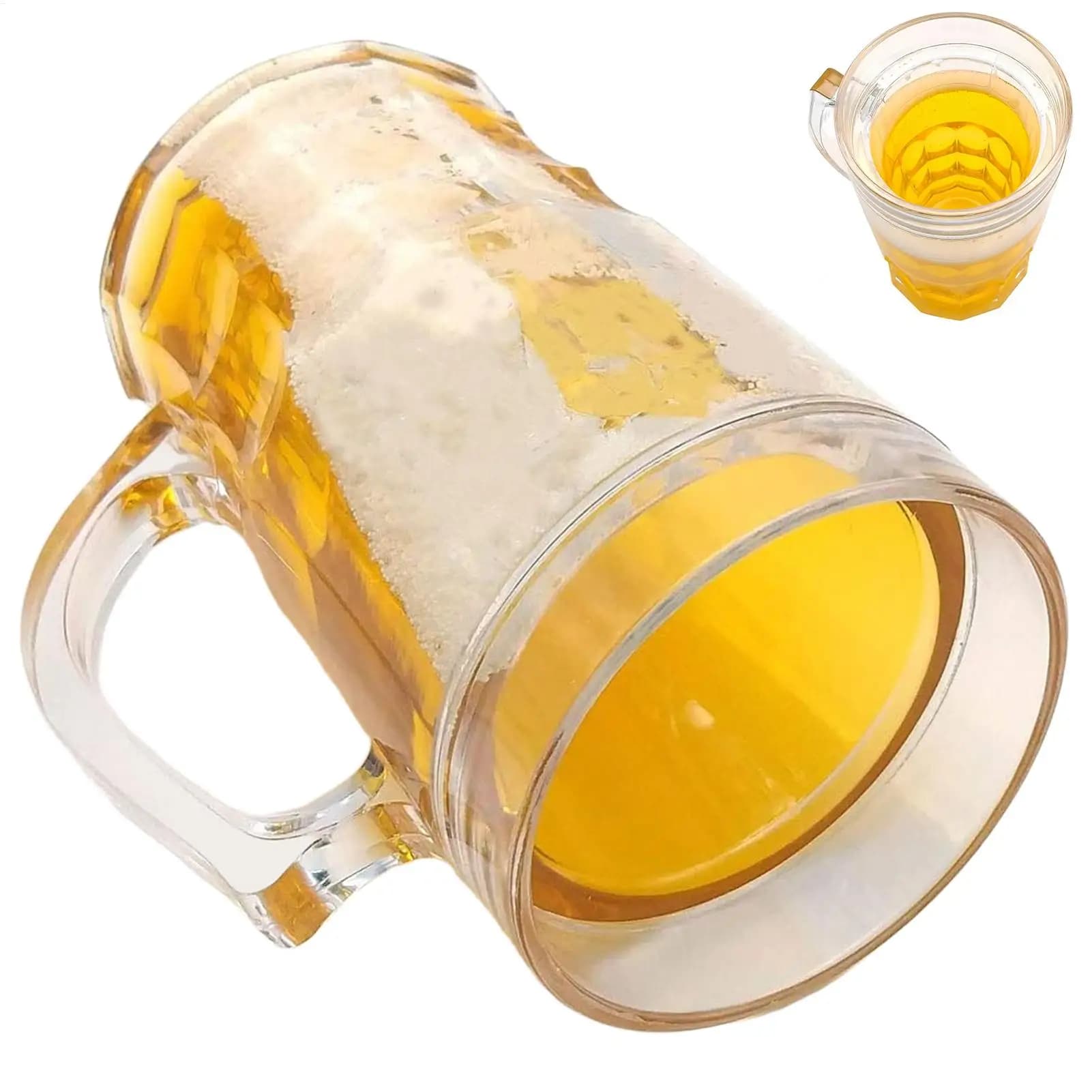 Boccale di birra finto Tazza d'acqua divertente Modello creativo Scherzo Giocattolo Ornamenti da scrivania Tazza finta Lavastoviglie Boccale di birra divertente Boccale di birra realistico