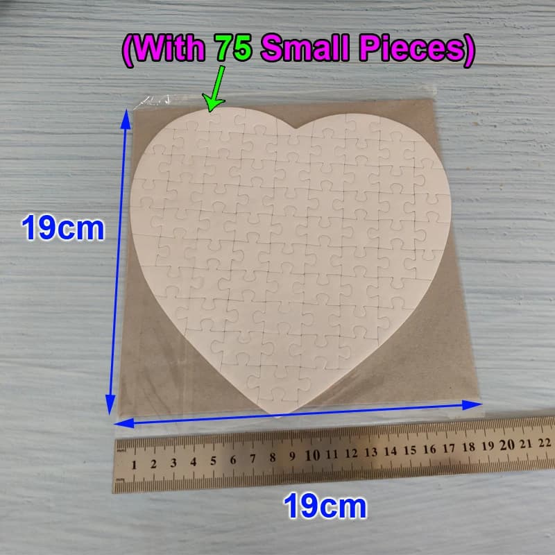 10 pezzi di carte di carta bianche per sublimazione a forma di cuore, puzzle fai da te, cartoncino bianco per pittura fai da te per bambini