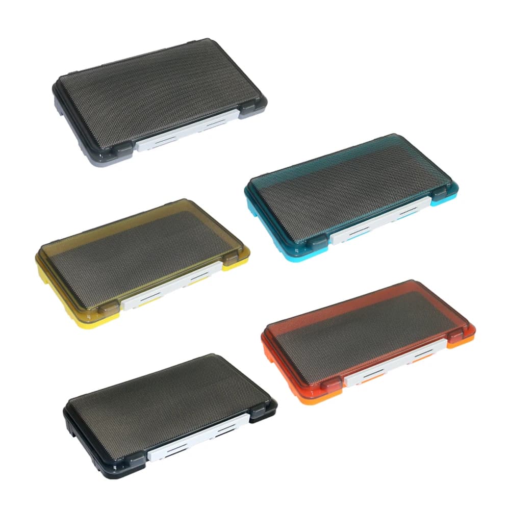 5 Piece Fishing Tackle Box Slit Foam Case, Super Slim Fishing Lures Jig Box Hooks Spinners Spoons Storage Tackle Tray