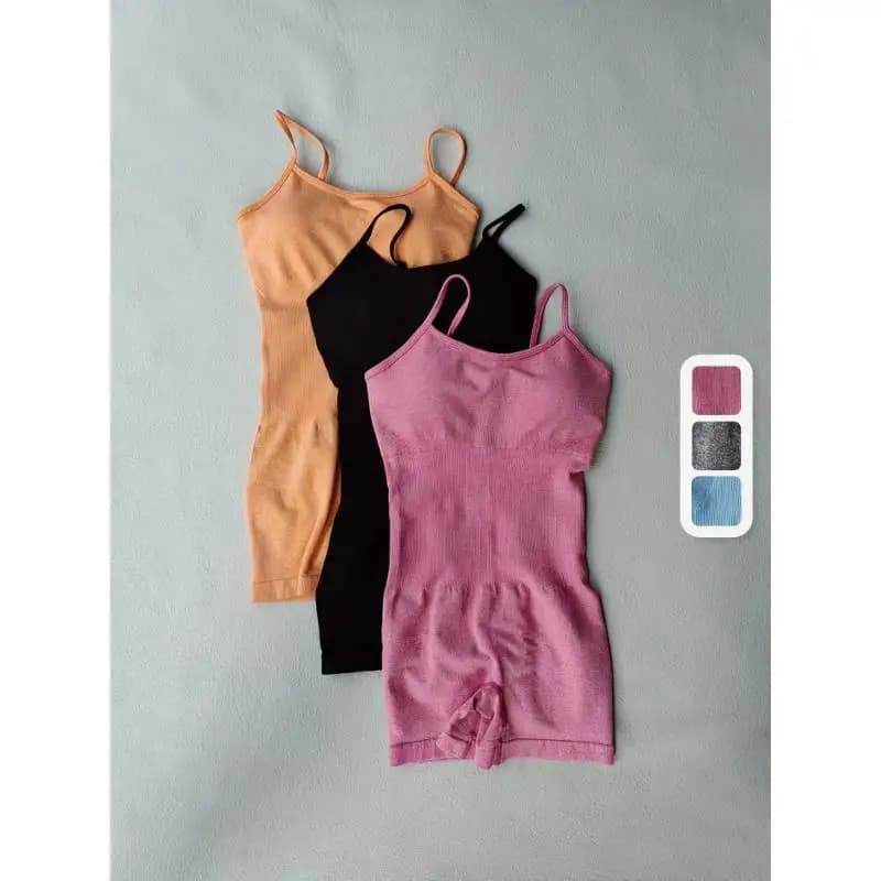 Body modellante unisex Waist Sha L 72591 con controllo addominale, manica a tre quarti, per primavera e citywalk, 100% altro materiale
