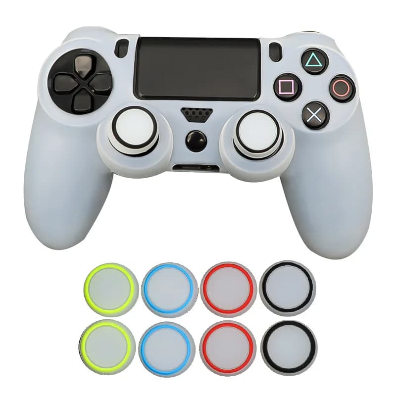 Copertura per Joystick analogico in Silicone antiscivolo da 4 pezzi per Sony PS5/PS4/PS3 accessori per Controller di gioco Thumb Stick Grip tappo luminoso