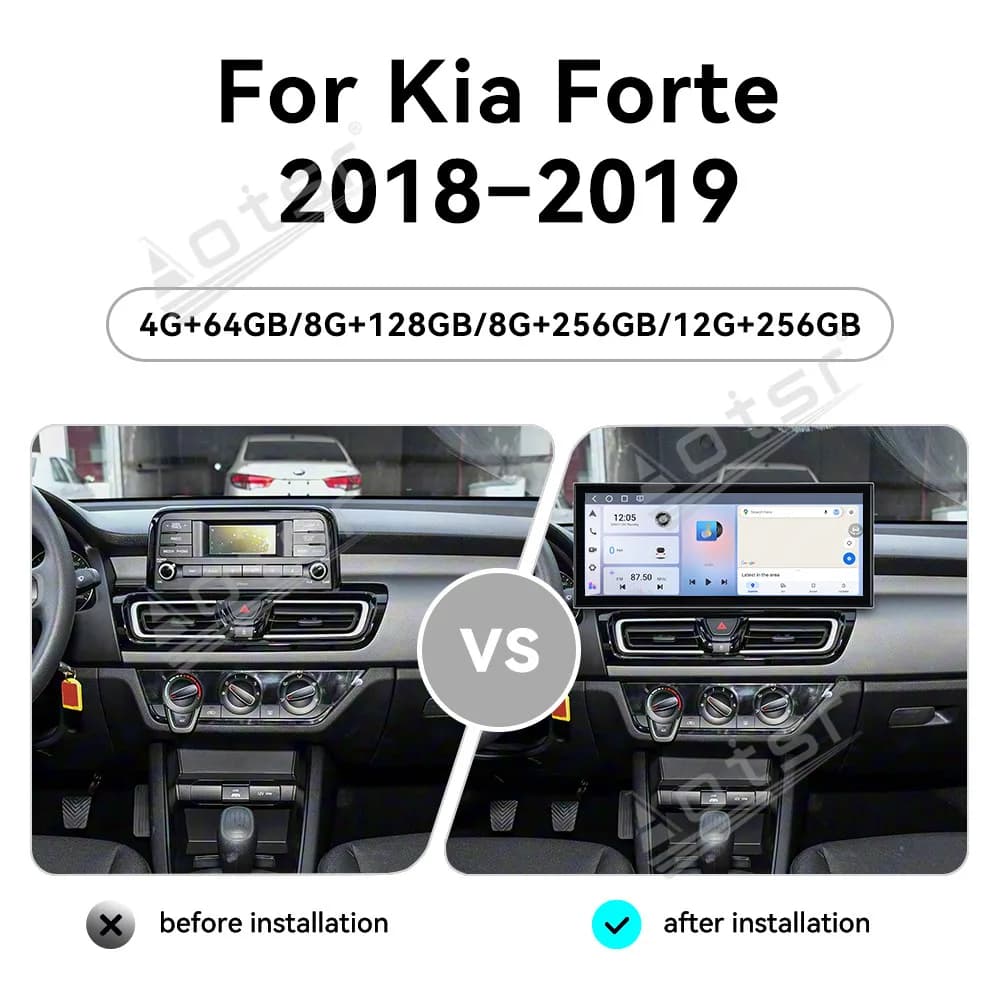 Autoradio da 15.8 pollici per Kia Forte 2018 2019 Android 15 Carplay Navigazione GPS Lettore video multimediale Ricambi auto Bluetooth 4G