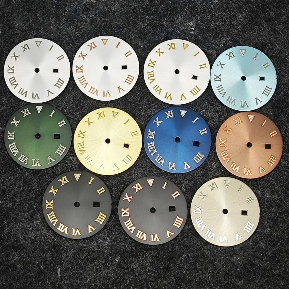 24.5MM women's watch dial Luminous watch accessories for movement NH05 NH06 for our 31mm case