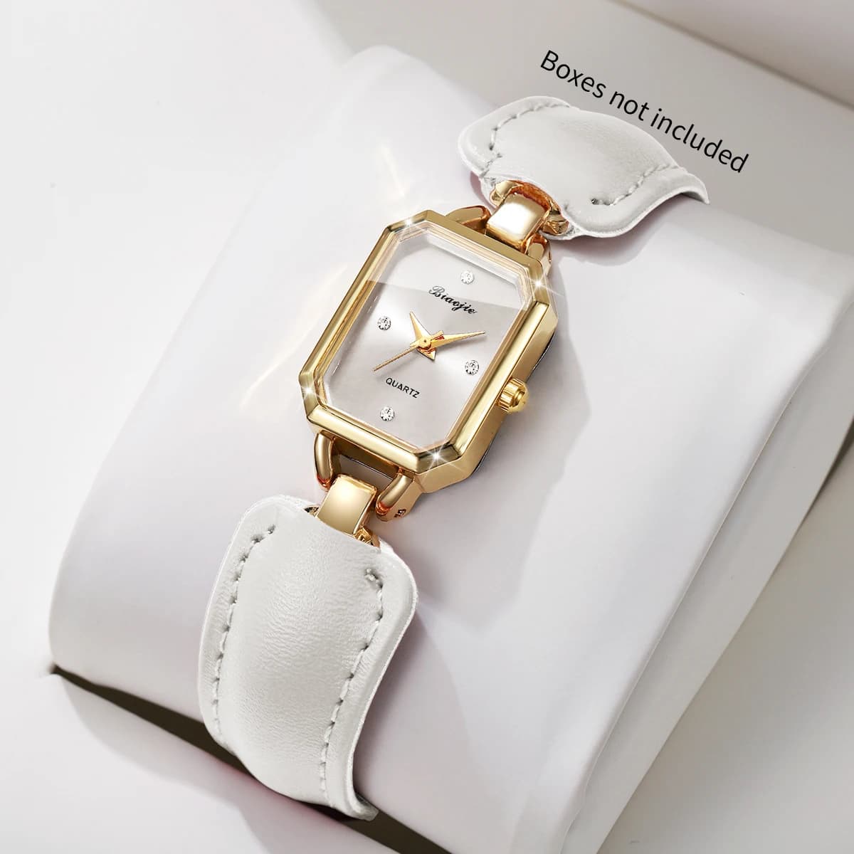 Orologi da donna rettangolari alla moda con cinturino in pelle, orologi da polso al quarzo per ragazze, regalo, Reloj Mujer (senza scatola)