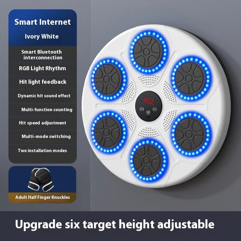 Smart Bluetooth Musical Boxing Machine, Home Gym Worker (Includes Mid-Date Gloves)