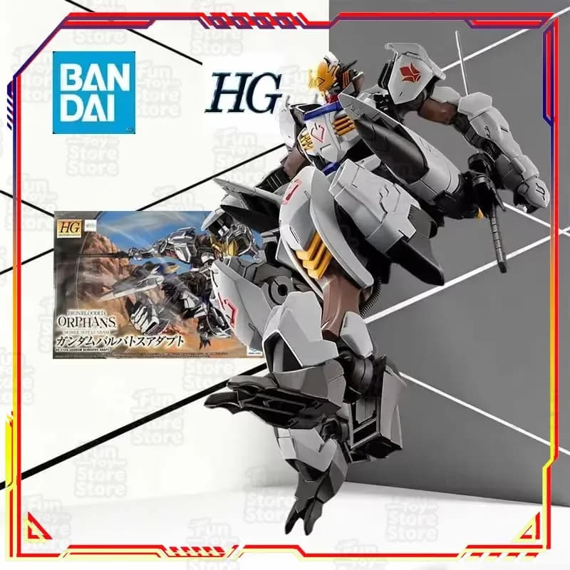 Bandai Gundam Barbatos Iron-Blooded Orphans HG 1/144 Assembly Model Kit Anime Robot Collectible with Foam Board Display Base