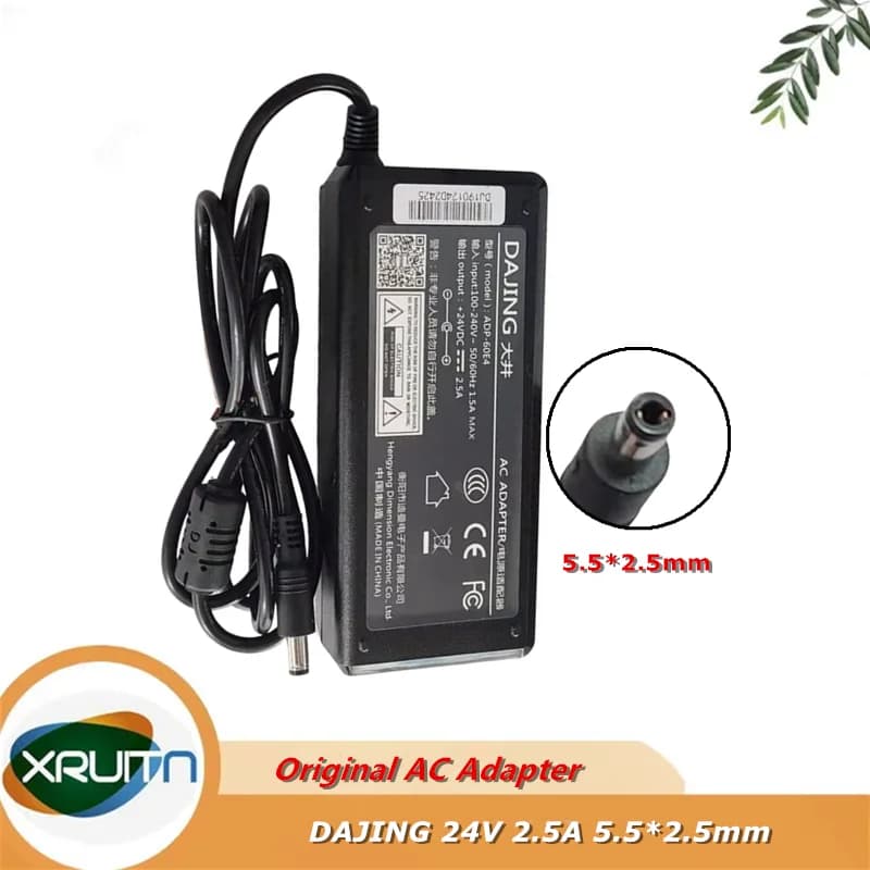 ADP-60E4 Adattatore CA CC DAJING originale 24 V 2,5 A 60 W Caricatore Alimentatore per stampante di codici a barre 5,5 * 2,5 mm Genuino