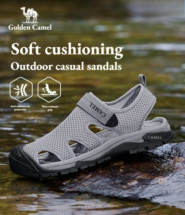 Sandali estivi da uomo Golden Camel, scarpe da trekking traspiranti per esterni, sandali da spiaggia, da campeggio, da pesca, da arrampicata, sneakers casual