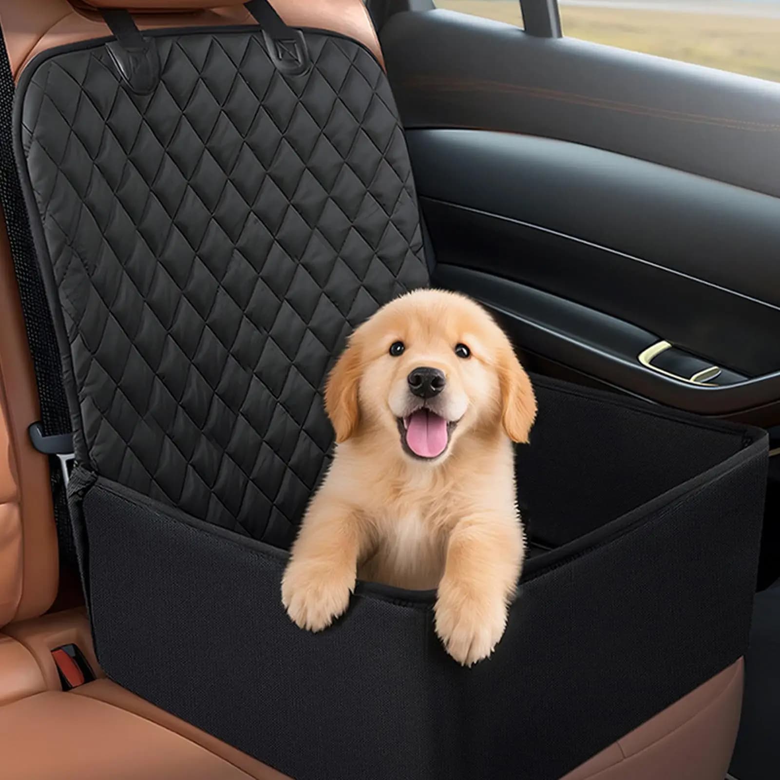 Coprisedile per Cani da Auto e Camion, Grande, Impermeabile, con Cuscino Rialzato, Protezione per Sedile Posteriore e Barriera per Letto