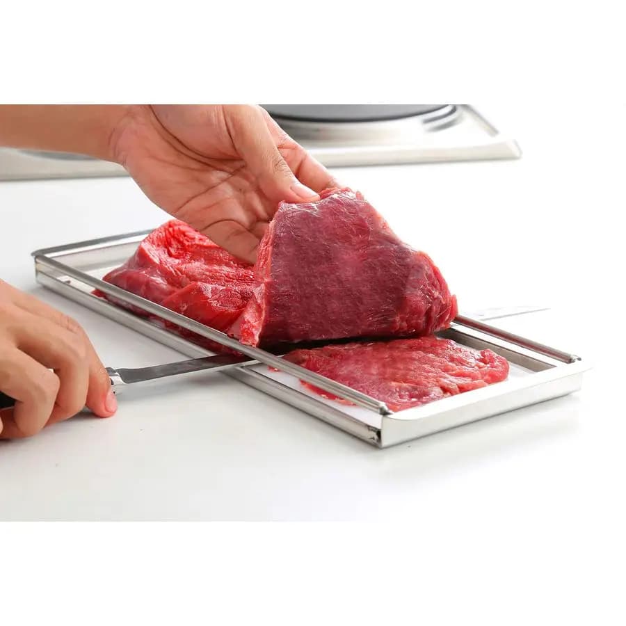 100 slices precision uniform cutting machine for beef 100 slices guaranteed adjustable thickness Dishwasher washable cutter for beef slices