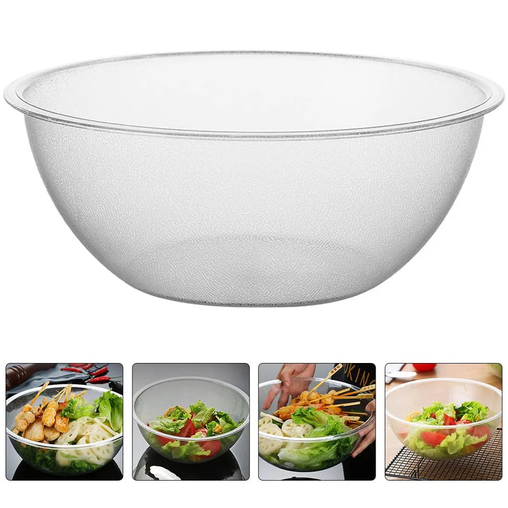 Ciotola Profonda in Plastica per Servire Alimenti, Ideale per Preparazione Insalate, Servizio Zuppe, Ingredienti per Hot Pot, Uso per Feste, Frutta Secca