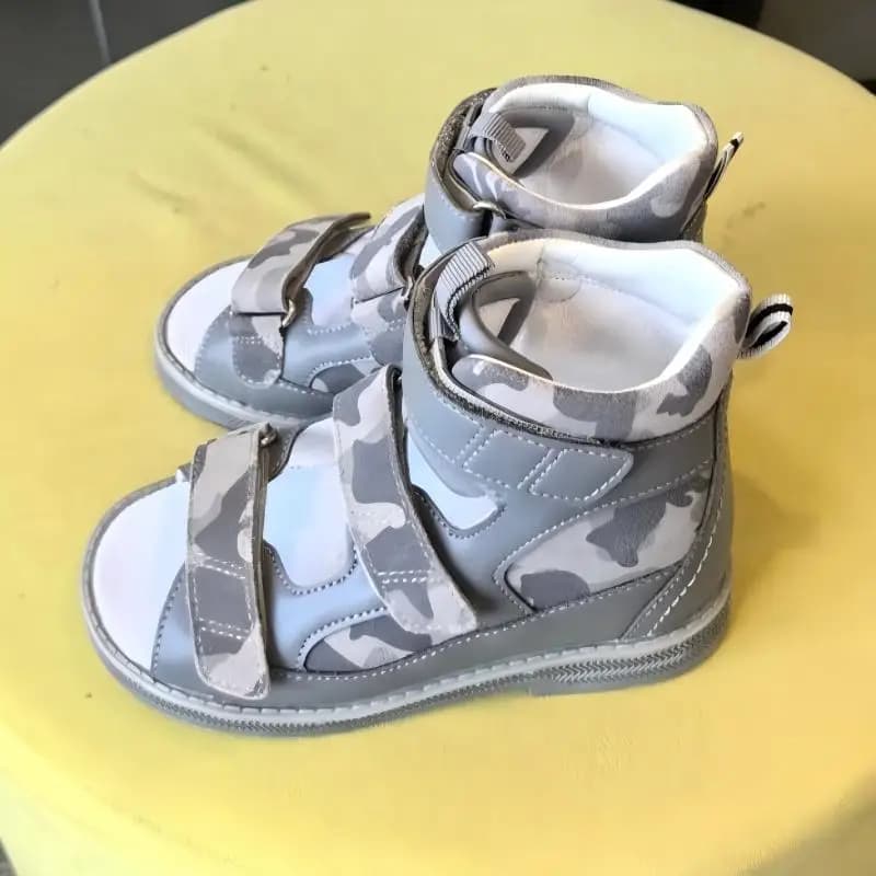 Arch Support High Top Boys Orthopedic Sandals with Ankle Support Stabilize for Various Foot Conditions, Anti-slip Soles