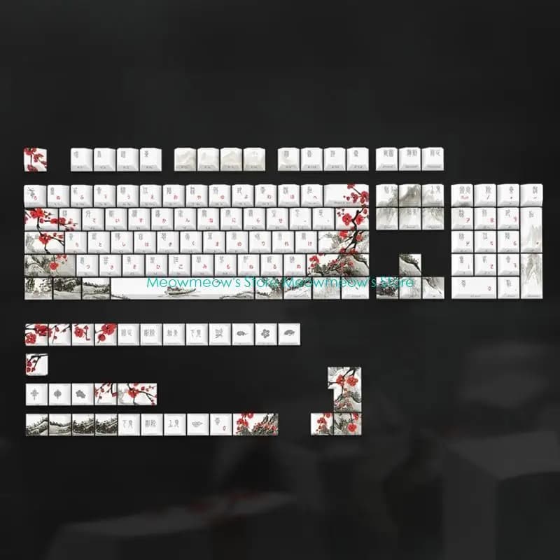 W91A 135 pezzi copritasti retroilluminati PBT CherryProfile spesso per tastiera meccanica da gioco