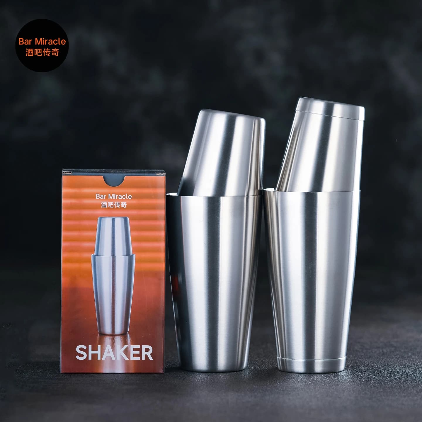 Shaker per cocktail da bar Boston Shaker: set da 2 pezzi: shaker per cocktail professionale da barista ponderato da 18 once e 25 once