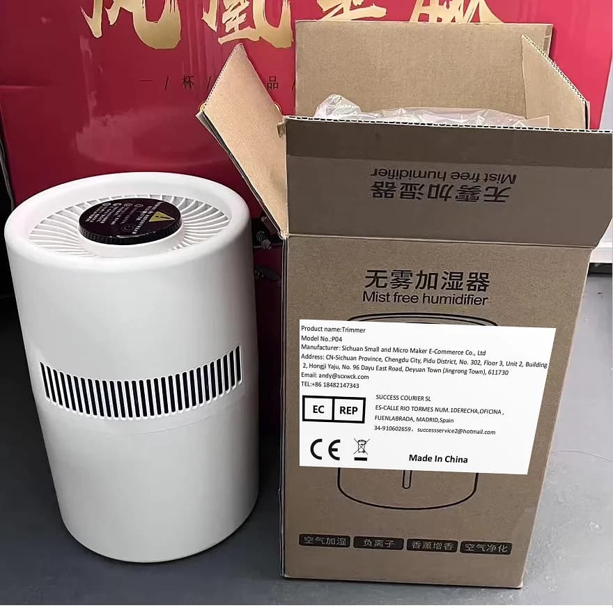 HOMEFISH Umidificatore Purificatore d'Aria da Tavolo Senza Nebbia per Casa e Ufficio - Sicuro per Donne in Gravidanza, Mamme e Neonati