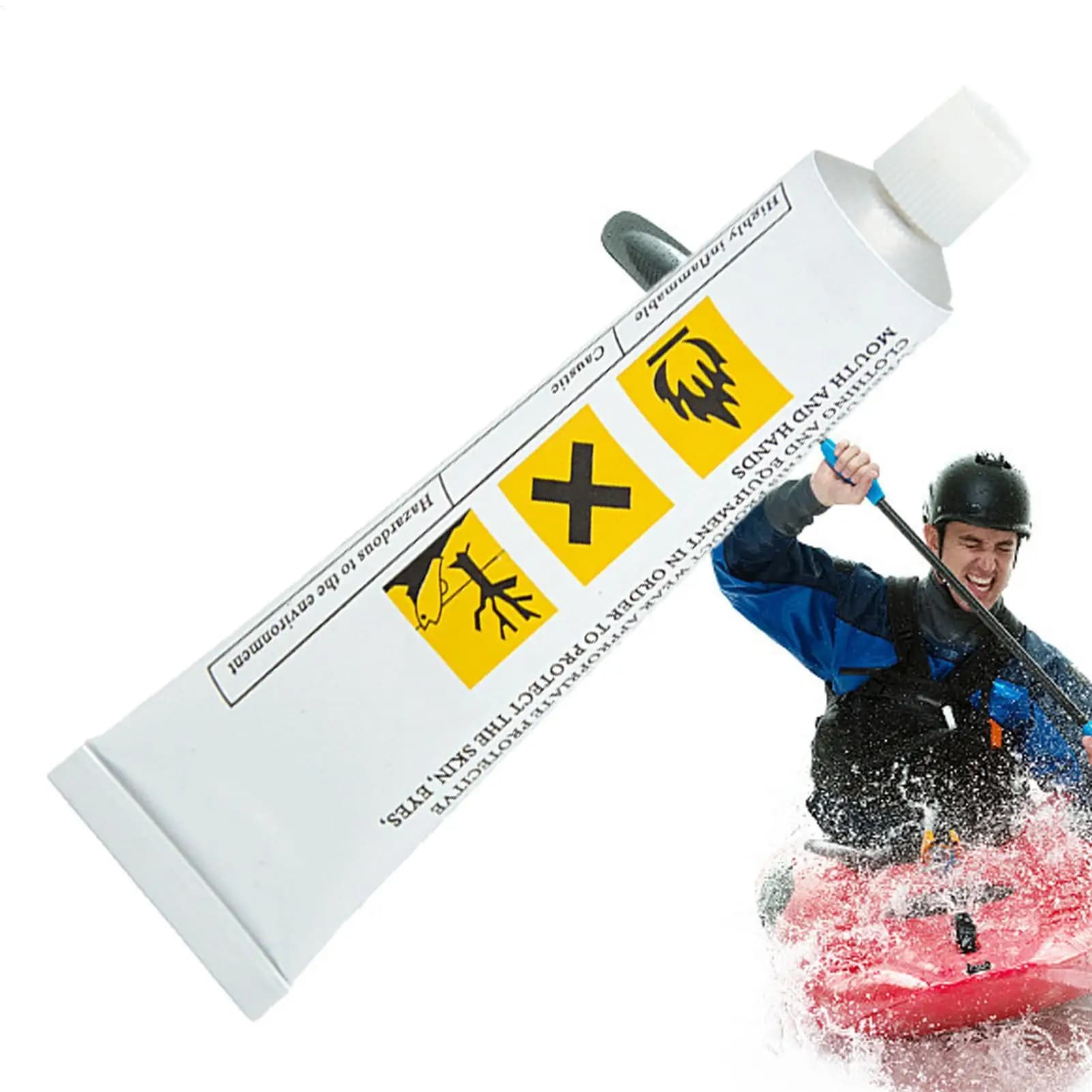 Adesivo Impermeabile in PVC per Riparazione Barche 30ml, Colla per Gonfiabili, Kayak, Gommoni, Materassini ad Aria, Accessori per Riparazione Barche a Remi