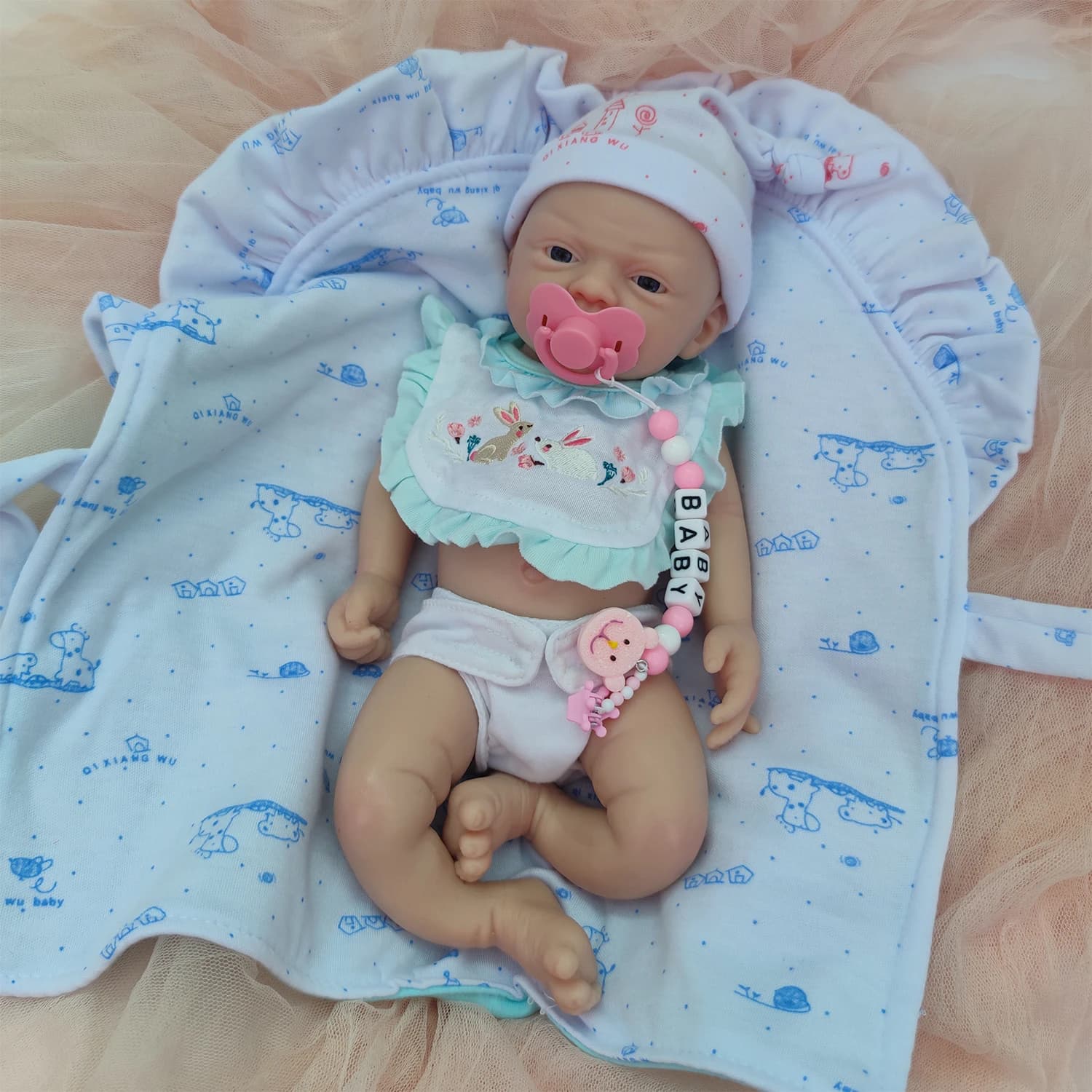 Ragazzo bambola rinata in morbido silicone da 12 pollici - Neonati in miniatura realistici per regalo per bambini