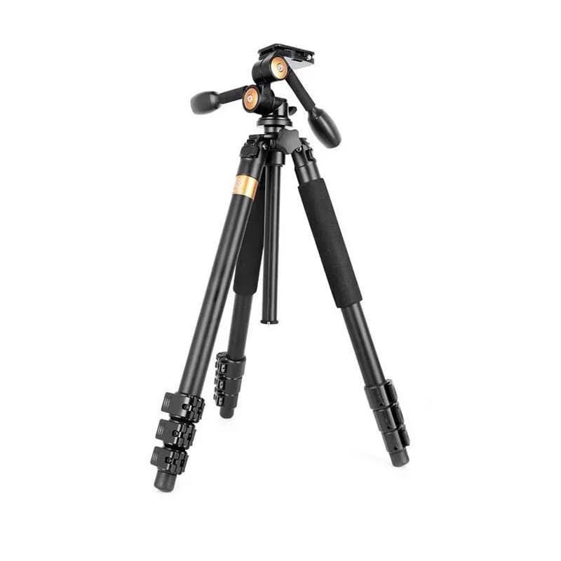 Treppiede per fotocamera in lega di alluminio Q620, treppiede fotografico stabile con staffa gimbal 3D ammortizzata