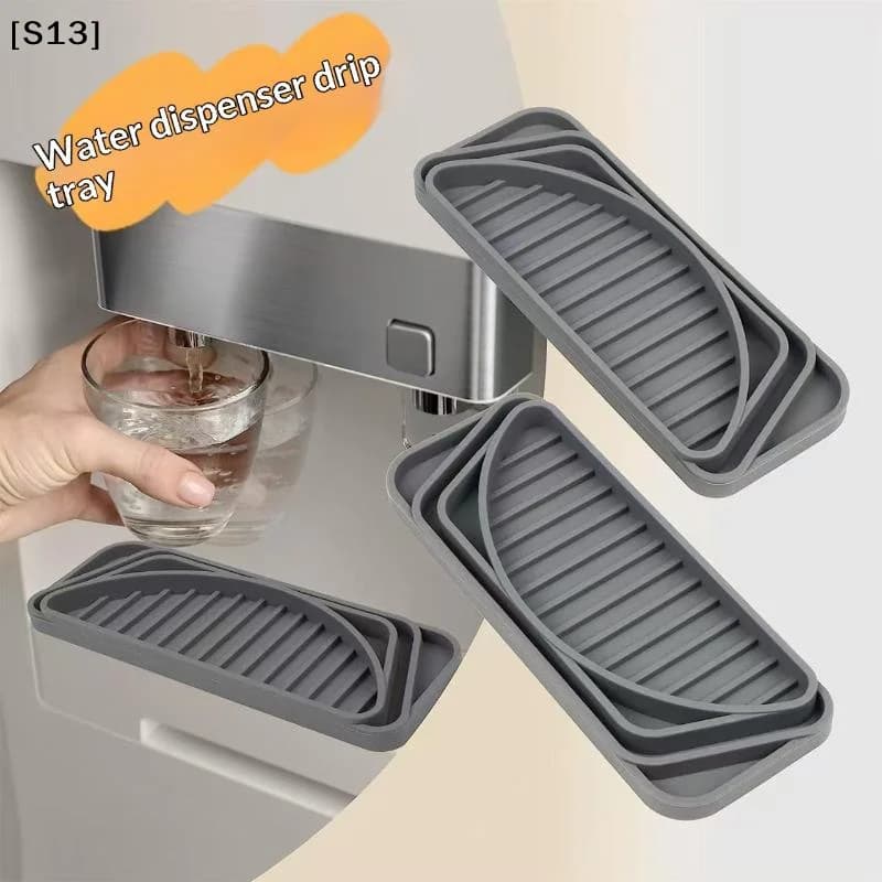 Kitchen Drain Tray Water Dispenser Anti-overflow Silicone Mat Drip Tray Coffee Machine Refrigerator Drain Mat[Q]Q@