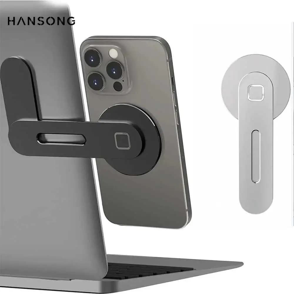 Rotation Foldable Magnetic Laptop Suspension Magnetic Phone Holder Self-adhesive Car Suspension Screen Bracket Adjustable Angle