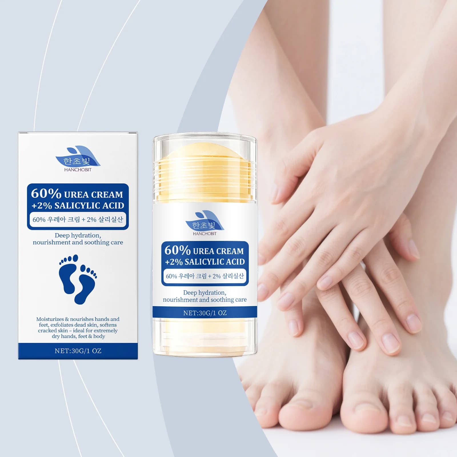 Crema idratante per talloni: pulisce i calli dei piedi, nutre delicatamente, ammorbidisce la pelle, idrata e protegge i piedi