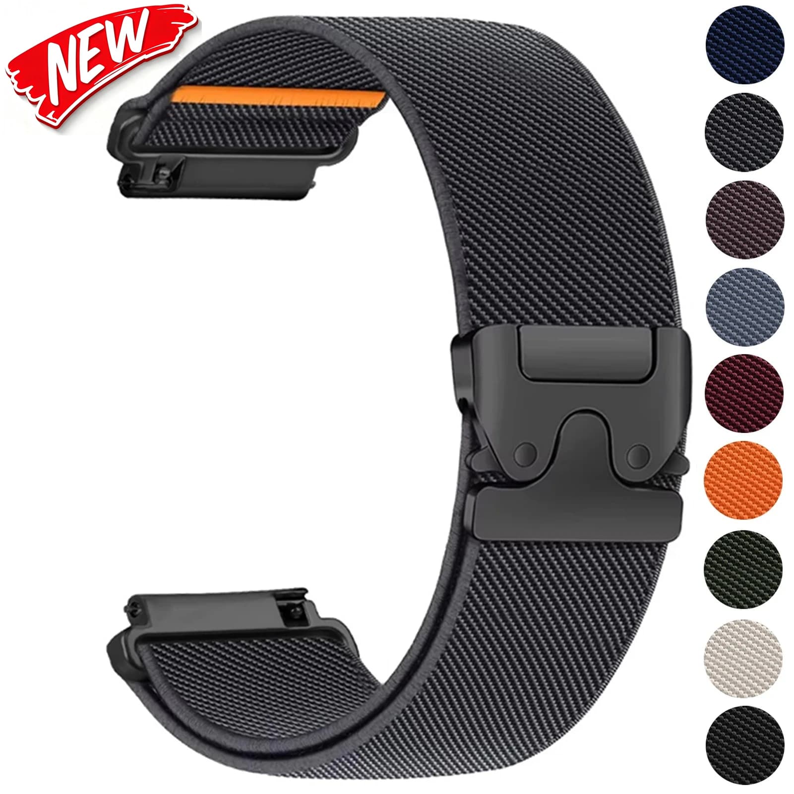 20 22mm Parachute Nylon Strap For Garmin Forerunner 265 255 245 170 70 RUN Band For Vivoactive 3 4/Venu 2 3 4 Bracelet Watchband
