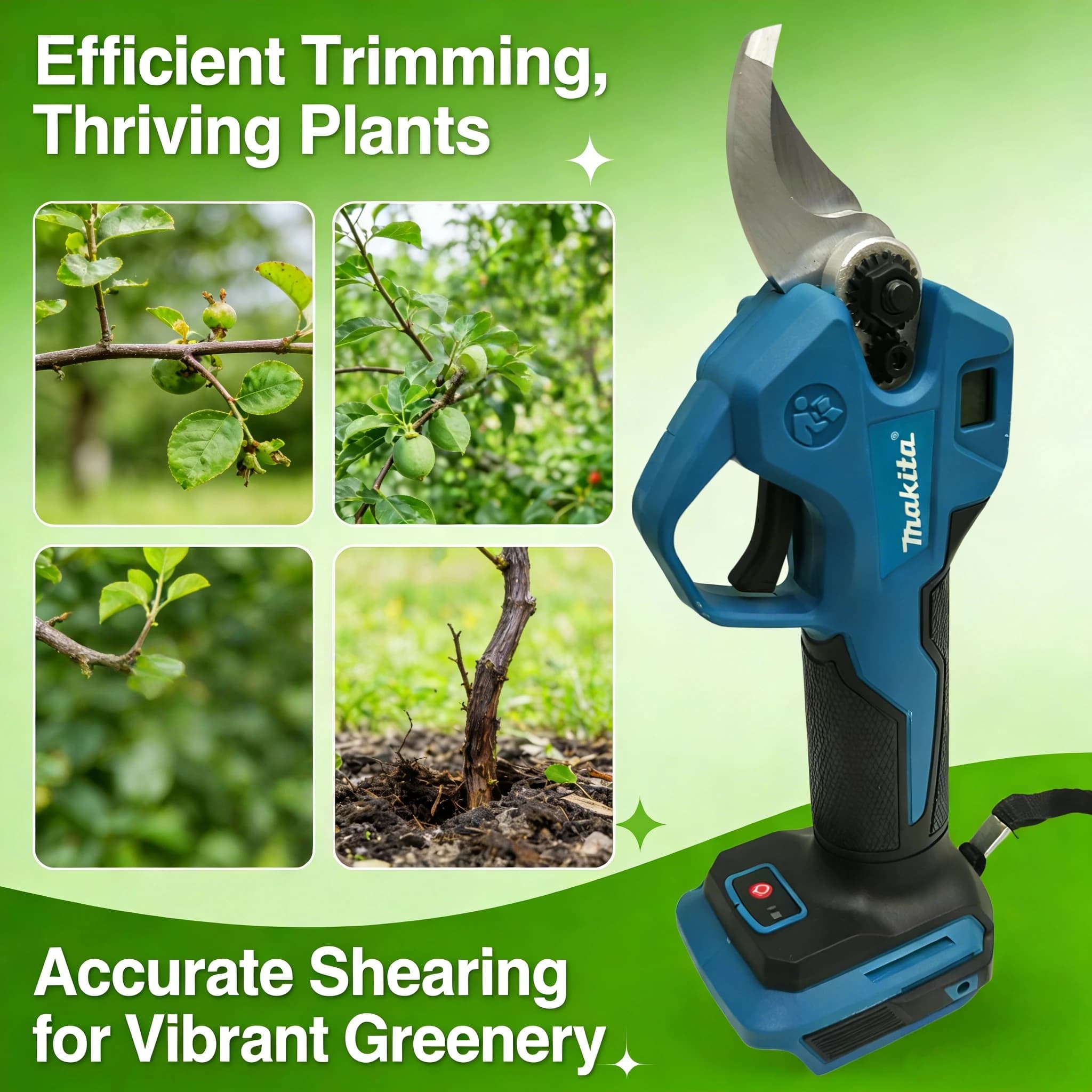 Forbici da potatura Makita 18V senza fili e senza spazzole - Nuove cesoie elettriche per rami di alberi da frutto (strumento senza batteria)