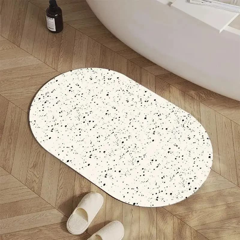 VIKAMA Diatomaceous Earth Non-slip Absorbent Quick Dry Bath Mat for Bathroom Door