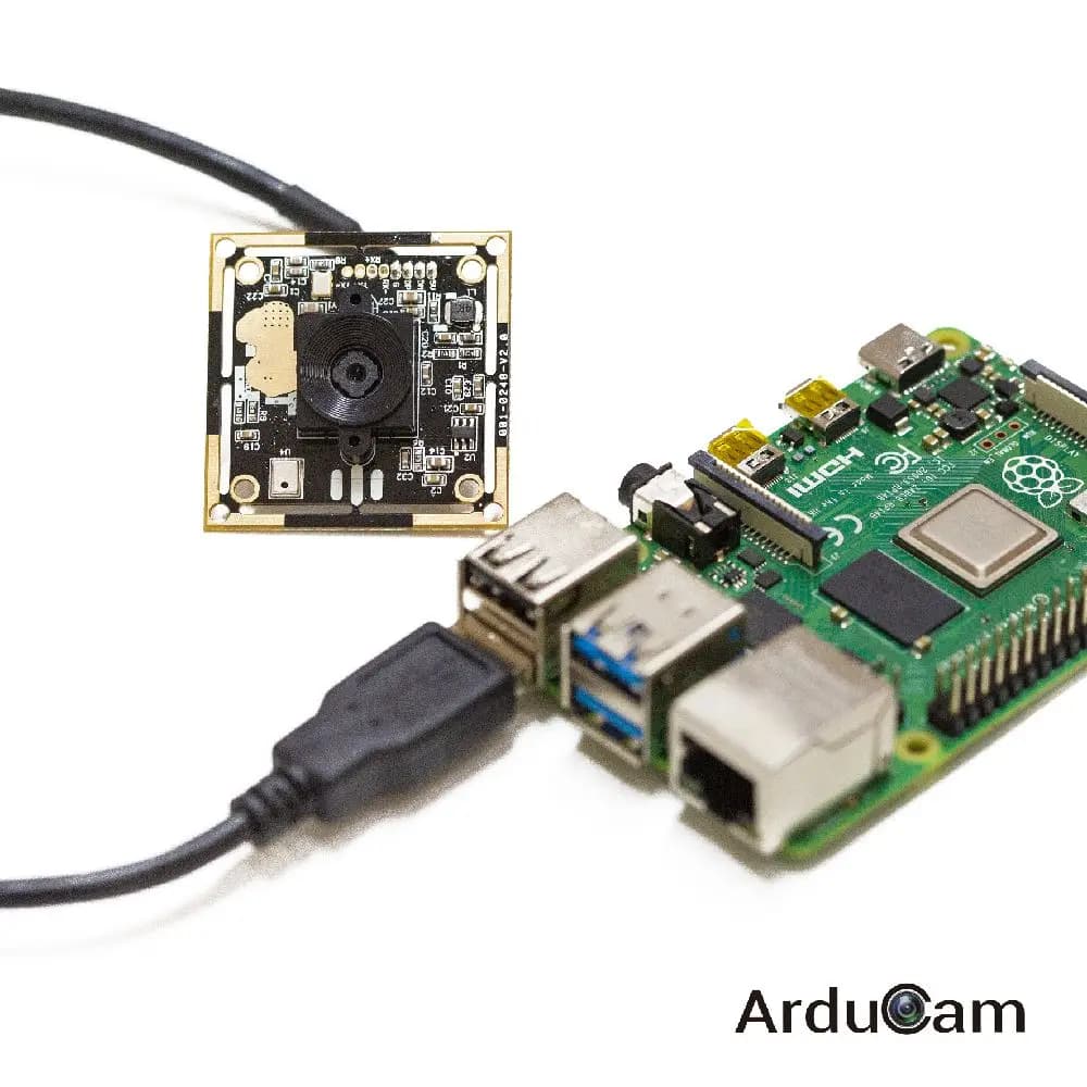 Modulo fotocamera USB Arducam 8MP 1080P con messa a fuoco automatica con microfono, scheda webcam Mini UVC USB 2.0 CMOS IMX179 da 1/3,2 pollici con ca da 3,3 piedi/1 m