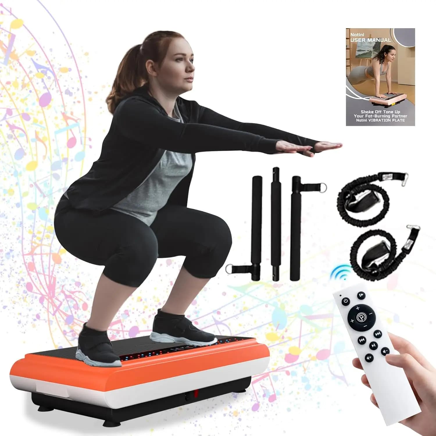 Vibrant Pedal for Exercises, Total Body Training, Fitness Platform for Home, Linphatic Slimming and Draining with Resistance