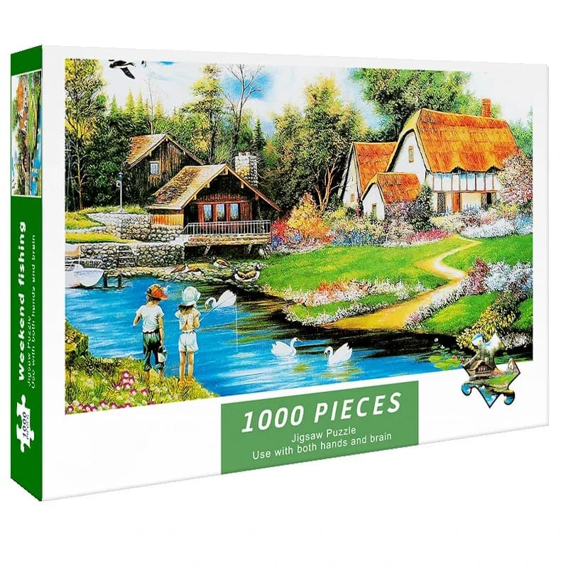 1000 pezzi puzzle per adulti andare a pescare alta difficoltà decompressione ragazza giocattoli educativi regalo di compleanno giochi da tavolo
