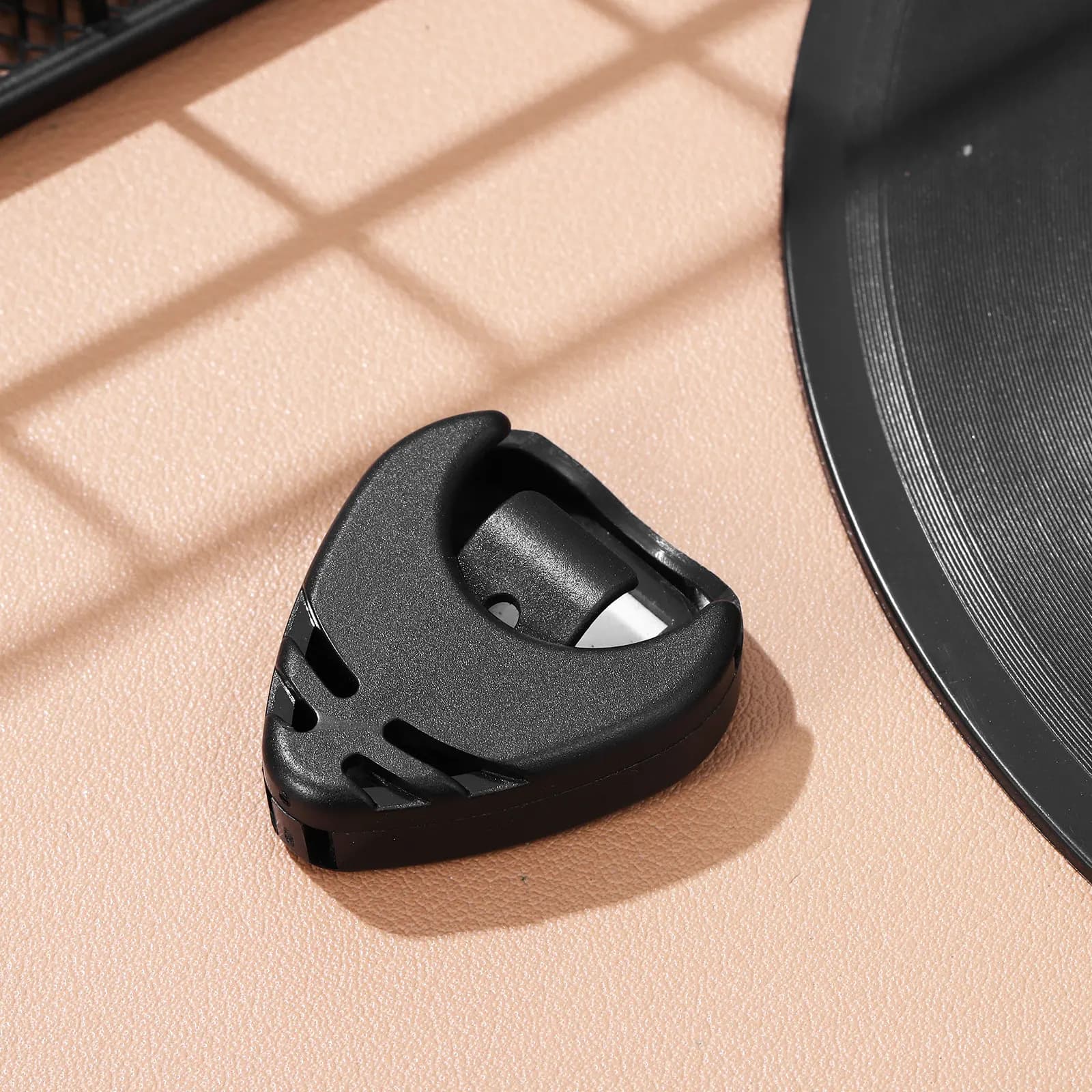 Guitar Pick Holder Black Adhesive Stick on Spring Loaded Organizer Case Electric Acoustic Guitar Accessories Pick Holder