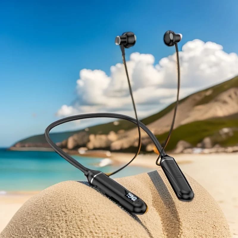 NEW headphones with magnetic headset Bluetooth 5.3 wireless headset LED sports headphones with noise cancellation with HC020 microphone