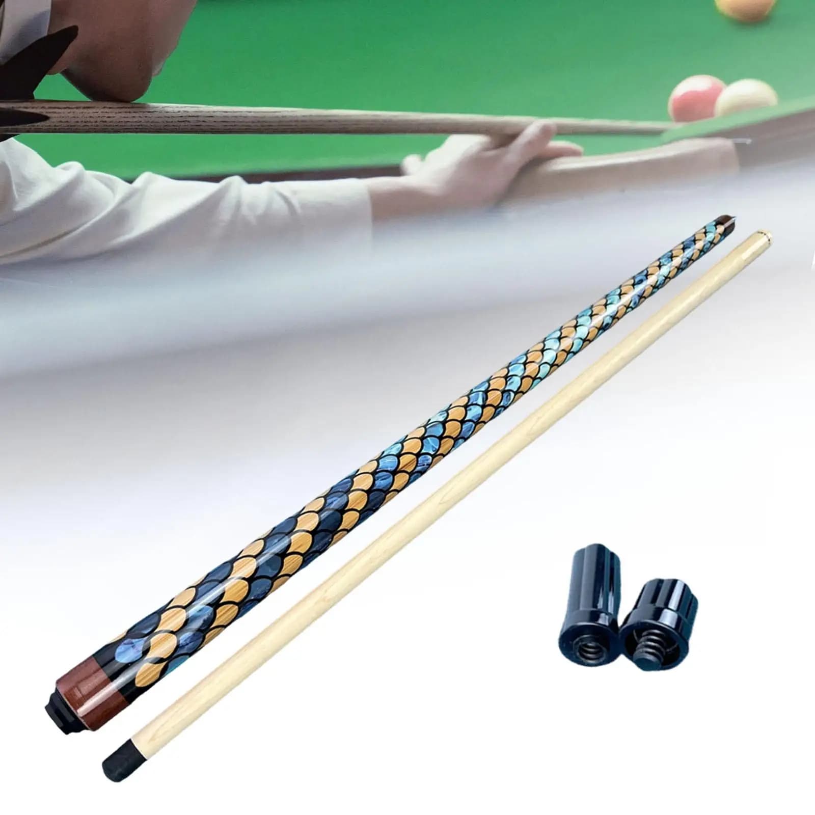 Stecca da Biliardo, 145cm di Lunghezza, Punta da 13,5mm, Stecca per Break e Jump, in Legno per Principianti, Giocatori di Biliardo, Casa e Bar