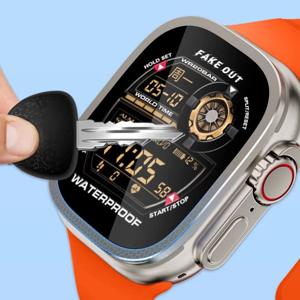 Screen Protector for Apple Watch Ultra 2 49mm Tempered Glass Metal Frame Series Ultra2 Protector Kit Screen Protection Apple