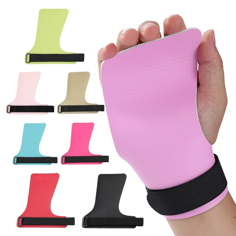 1Pair of Carbon No Finger Hole Hand Grips for Crossfit Pull Ups Cross Training Kettlebell Gymnastics Workout Palm Protector