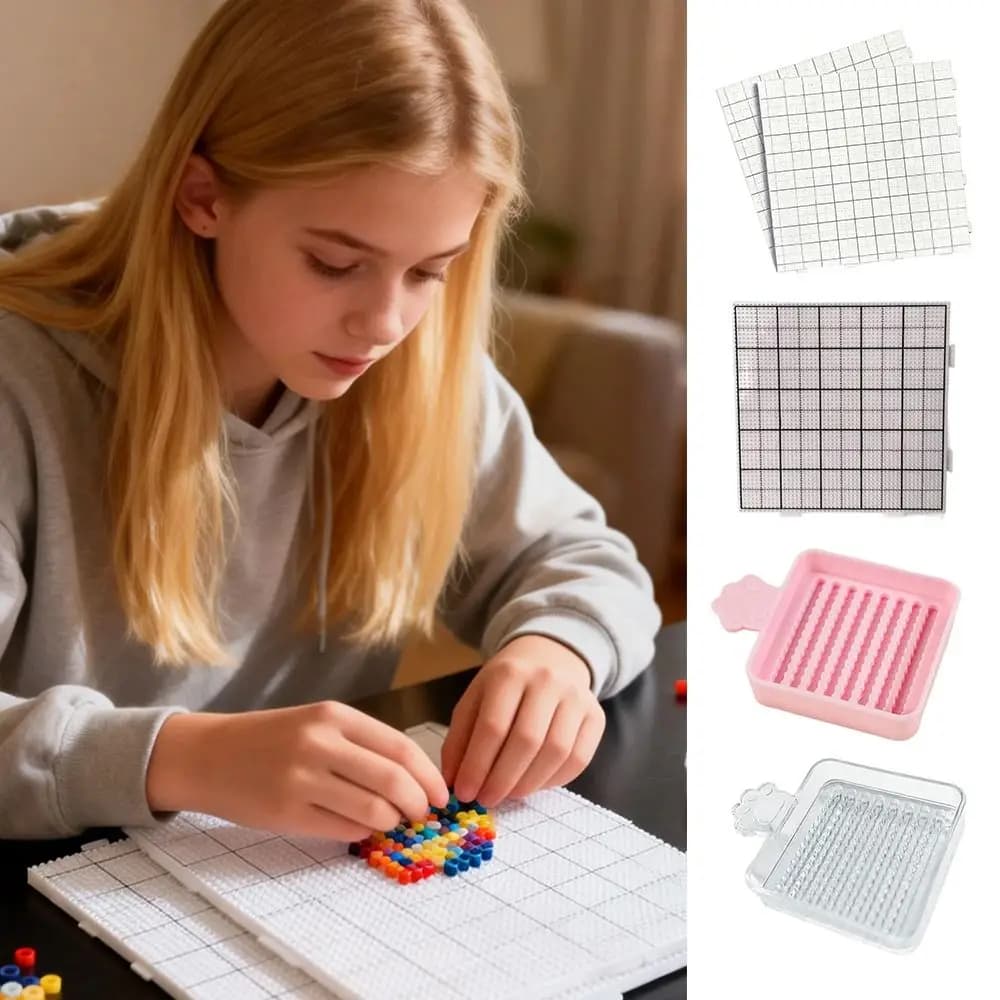 Regali Artigianali: Tappetino Termoadesivo per Perline Perler da 2.6mm, Accessori Fai-da-te per Giocattoli e Modelli