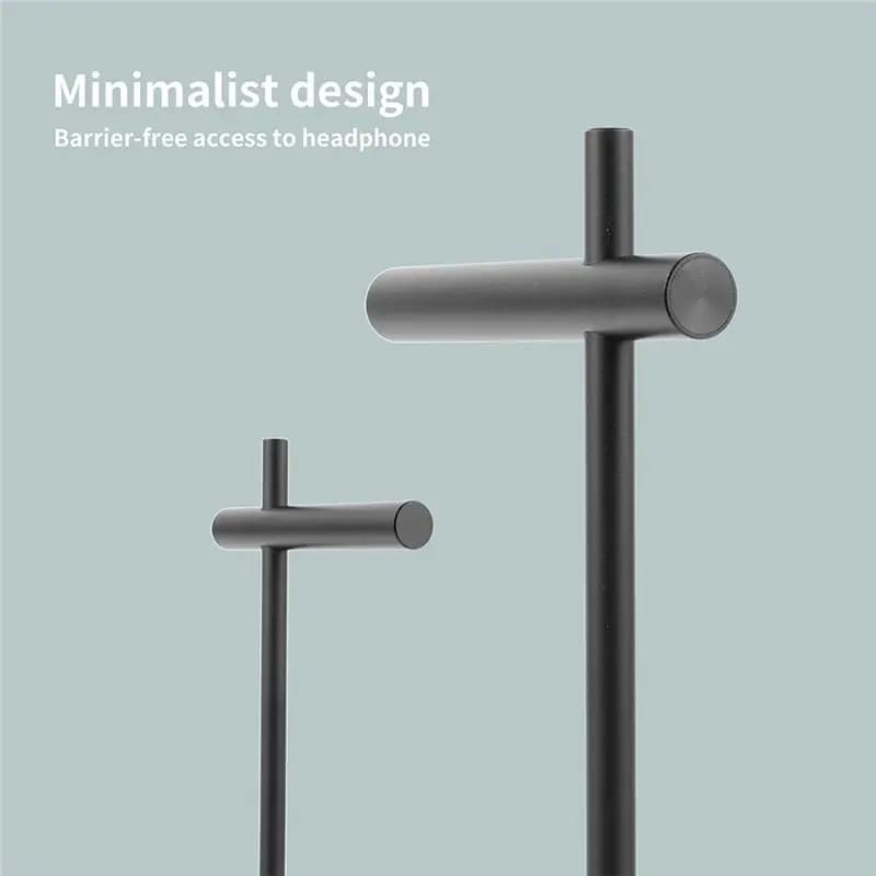 DTB7 Universal Headset Holder with Non-Slip Base, Desk Headphone Stand for Over-Ear, On-Ear & Neckband Headphones, Aluminum