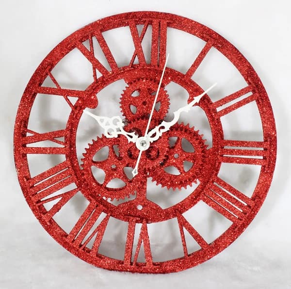 The blend of retro and modern, European gear wall clock, fashionable and creative clock, gold powder antique wall clock