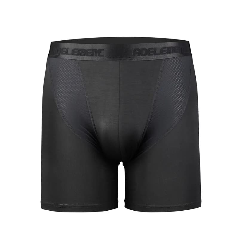 Boxer da uomo pantaloncini intimo modale mutandine di seta di ghiaccio solido per uomo custodia traspirante mutande a gamba lunga media Cueca Calzoncillo