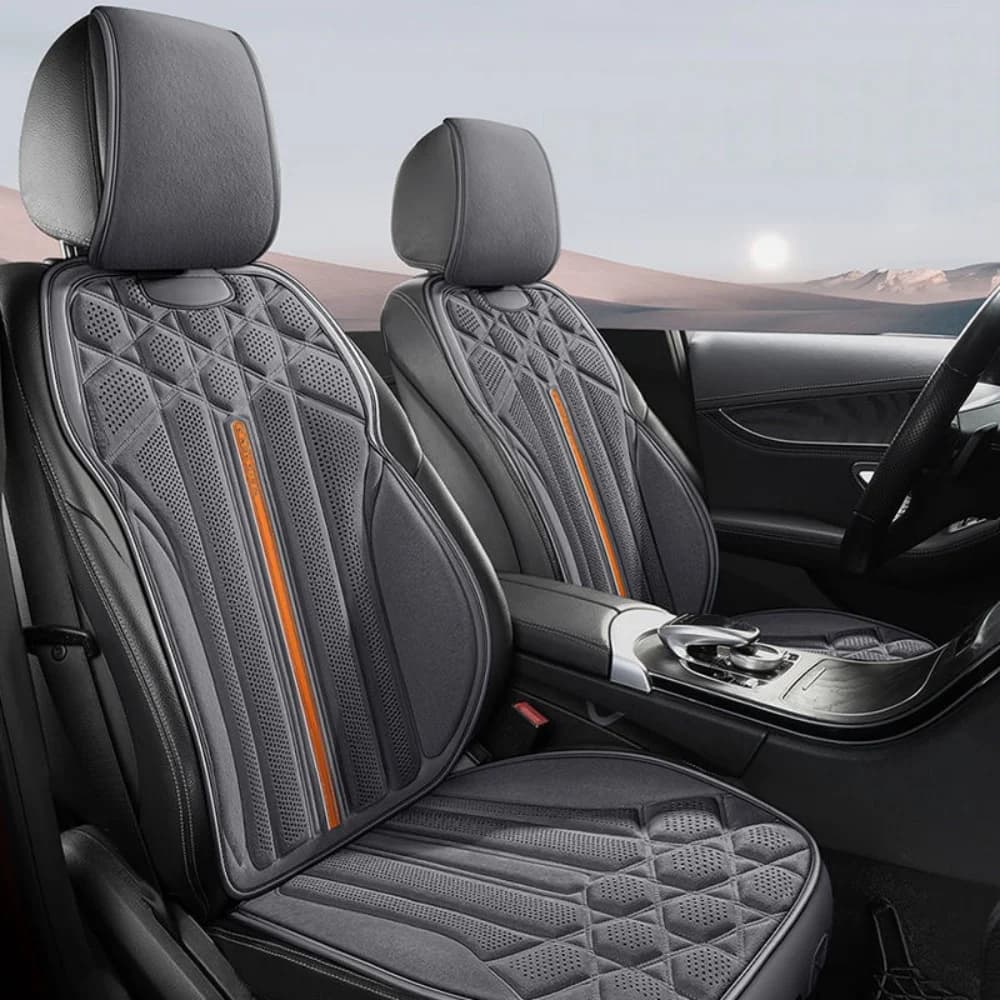 Coprisedile per auto traspirante Cuscino di supporto per sedile anteriore in morbida pelle scamosciata Stile gilet di moda Protezione per seggiolino auto Accessori interni