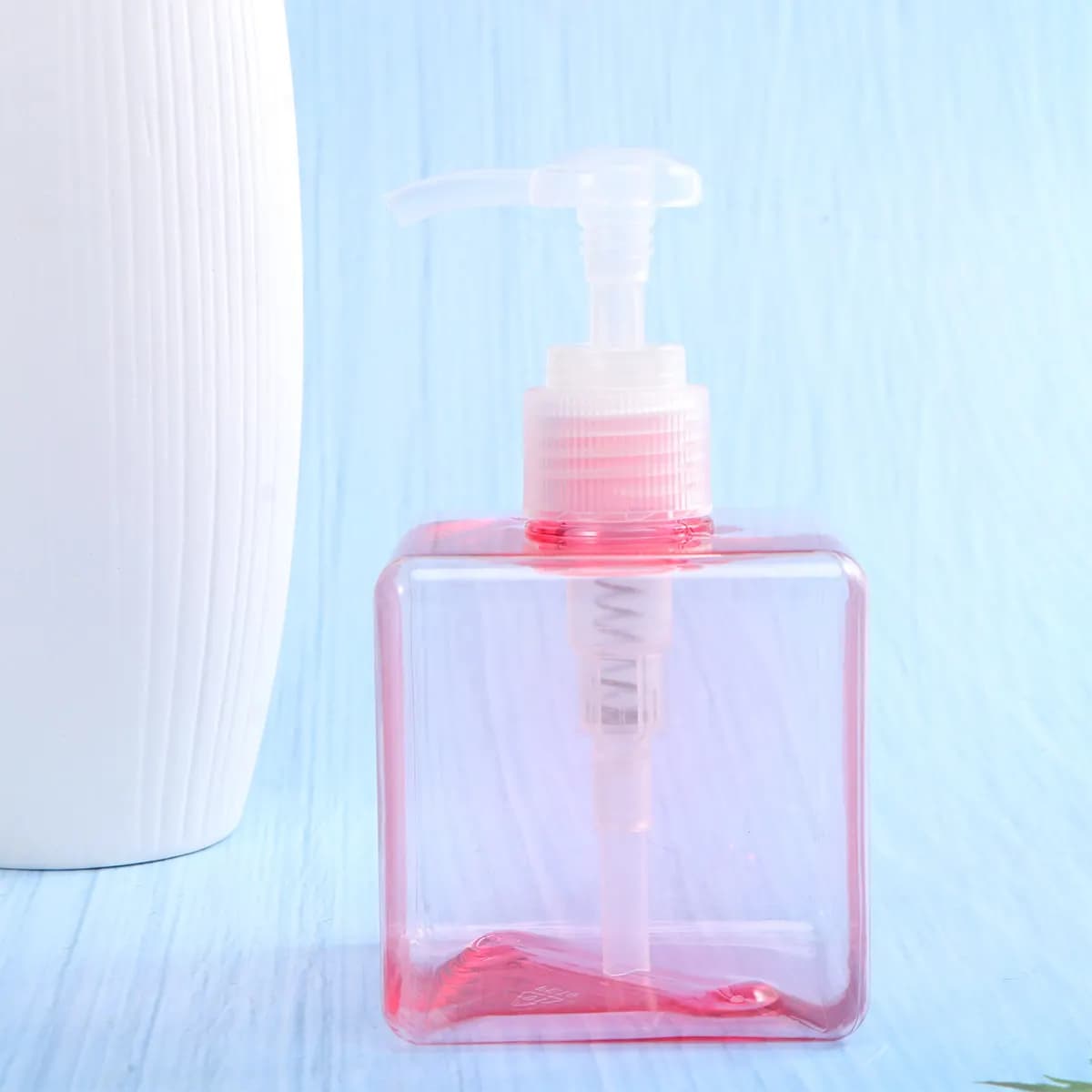 Flacone Ricaricabile con Erogatore a Pressione 250ml, Bottiglia in Plastica Spessa con Pompa per Sapone, Lozione, Shampoo, Olio, Contenitore Vuoto per Liquidi