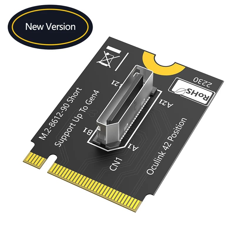 Scheda riser da NVME a SFF8612 Scheda di espansione adattatore host NVMe PCIE4.0 X4 a Oculink SFF-8612 4i per scheda grafica esterna SSD U.2