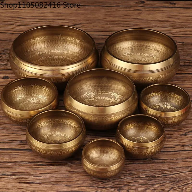 Tibetan Singing Bowl Buddhist Meditation Massage Yoga Nepal Singing Bowls Sound Healing Instruments