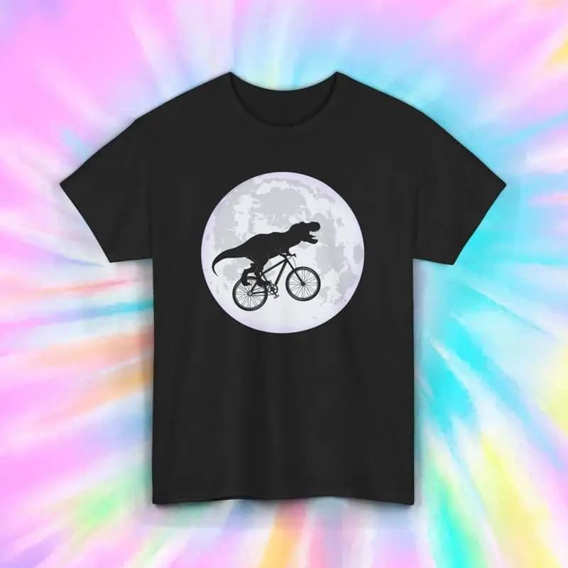 Maglietta da bicicletta da equitazione T Rex S 5XL Divertente dinosauro Retro Luna Ciclismo